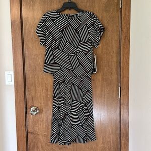 NWT Vintage 80s Garey Petites Striped Top and Skirt